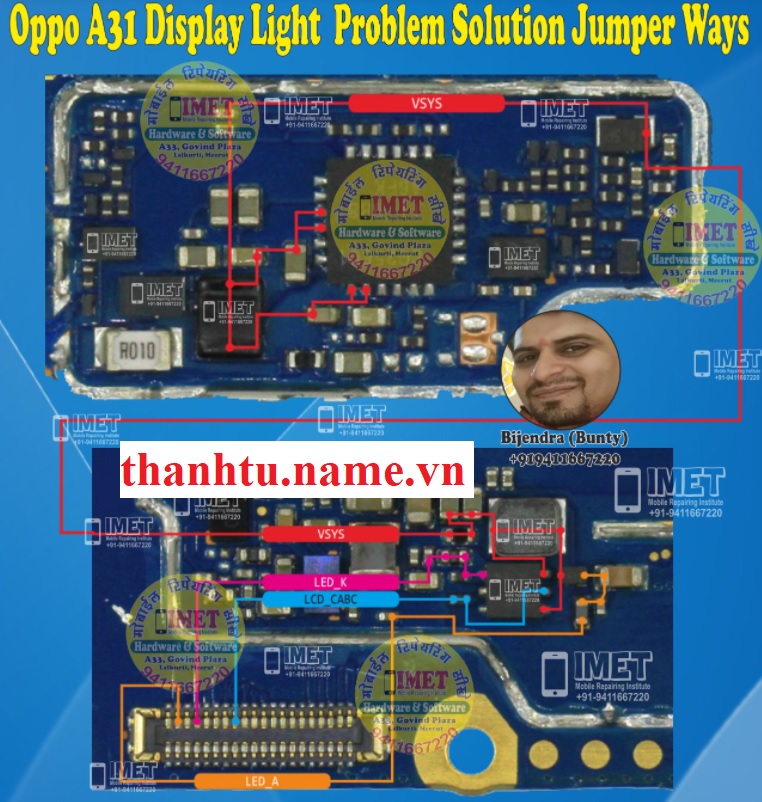 Oppo A31 mất đèn màn hình - Display Light Problem Solution
